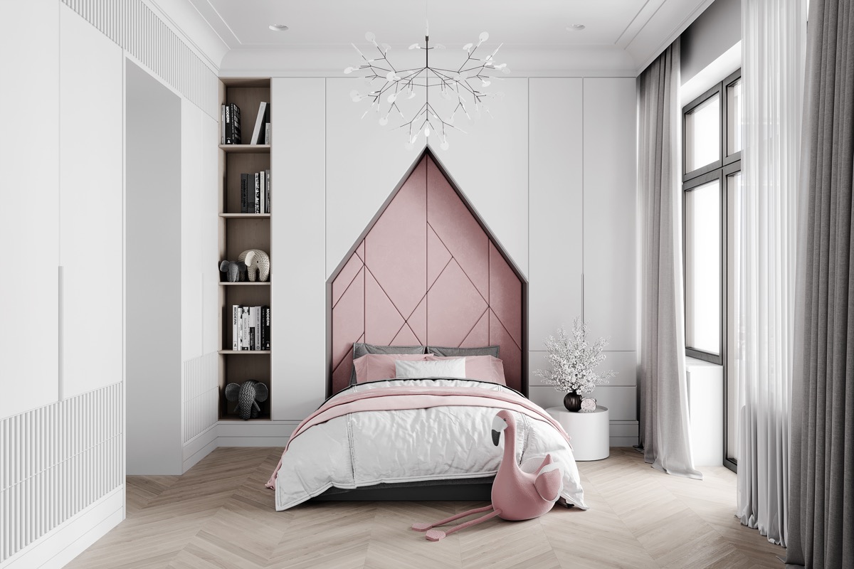 mẫu thiết kế nội thất phòng ngủ dành cho bé gái