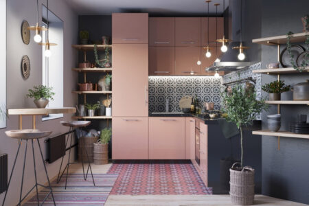 mẫu tủ bếp đẹp chữ l